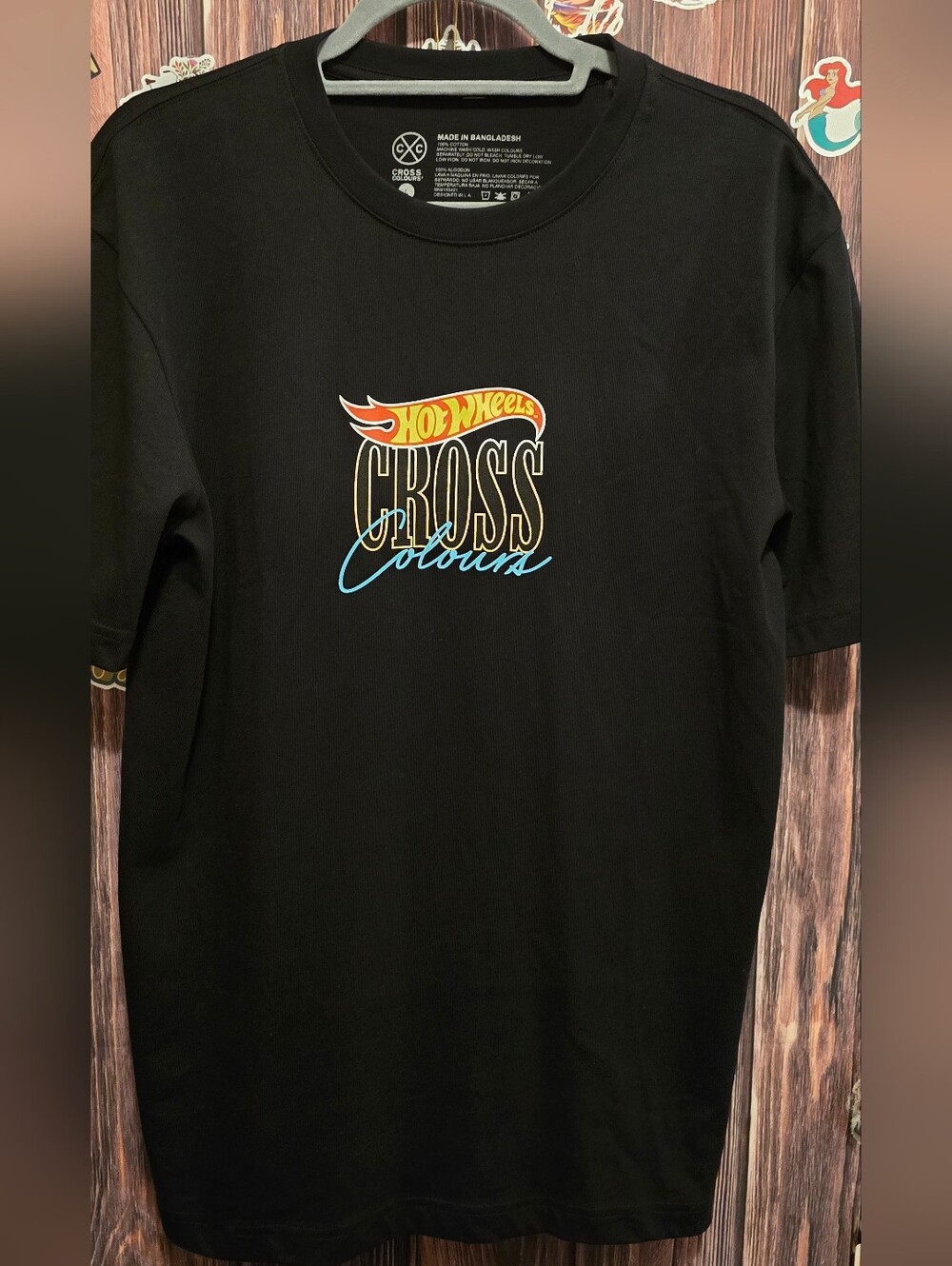 Cross Colours x Hot Wheels Black Graphic Tee